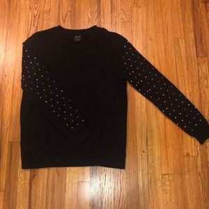 ZARA - Black / studded sleeves sweater